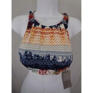 Garnet Hill Swim Top Size 8 High Neck Racerback New